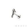 CZ SEA HORSE TOP THREADLESS (PUSH IN) 316L SURGICAL STEEL LABRET SET